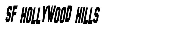 SF Hollywood Hills font preview